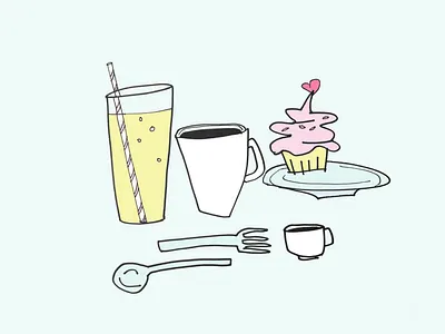 ART EVERY DAY NUMBER 515 / ILLUSTRATION / CUPCAKE DINNER