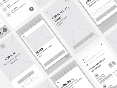 Wireframes from bootcamp app dailyui dailyux design digital figmadesign flat minimal mobile mobile app design typography ui ux web wireframe wireframes