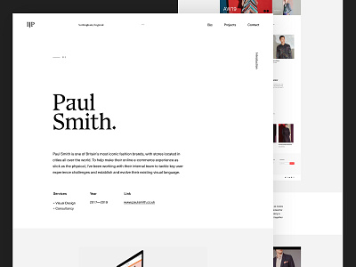 Portfolio '19 — Projects adobe xd black and white branding clean contrast design editorial fashion grid layout minimal minimalistic personal portfolio project typography ui ux web design website