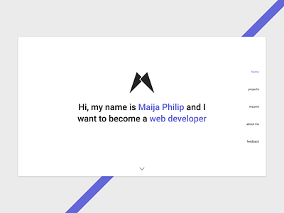 Minimalistic Home Page minimalist modern resume simple web