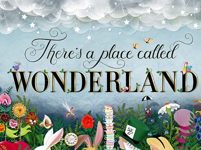 There’s A Place Called Wonderland affinitydesigner alice aliceinwonderland breadandbutterfly characterart cheshirecat digitalartwork doormouse illustrtion lettering art lettering artist madhatter marchhare procreateapp theresaplacecalledwonderland tweedledee tweedledum whimsical whiterzbbit wonderland