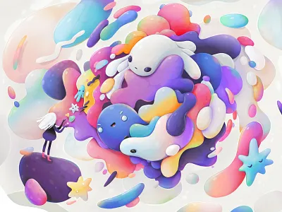Evolution abstract character illustration procreate zutto