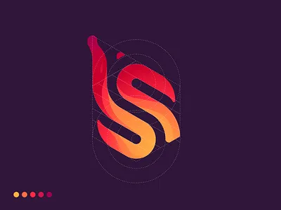 Smart Guys Grid fire flat grid isometric logo prometheus