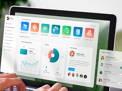 College Student Management System admin bar charts chart dashboard data data charts data visualization design fluent design graph histogram icon illustrations information charts management systems monitoring statistical charts web