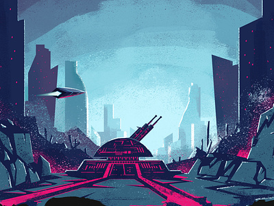 Sci-fi Environment cannon concept art defense environment horizon machine sci fi science scifi space starship technology war warship