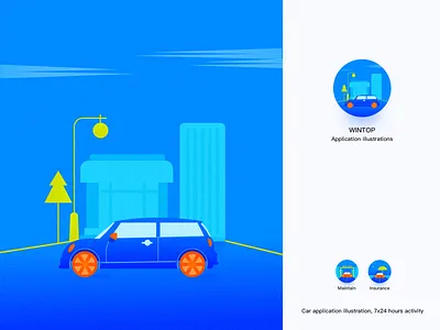 Application illustrations ui 品牌 商标 应用 插图 设计