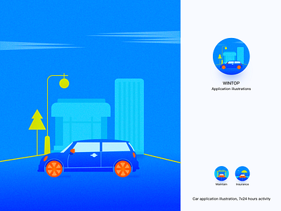 Application illustrations ui 品牌 商标 应用 插图 设计
