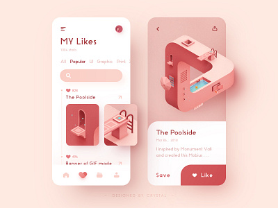 the Poolside for APP app design graphic icon illustration mobius triangle ui umbrella