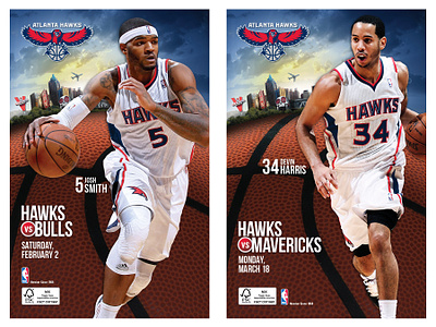 Atlanta Hawks Program Covers adobe photoshop design graphic design layout