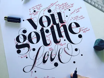 Self Critique of typography piece. handdrawn lettering lockup logodesign process spencerian typedesign typography wip