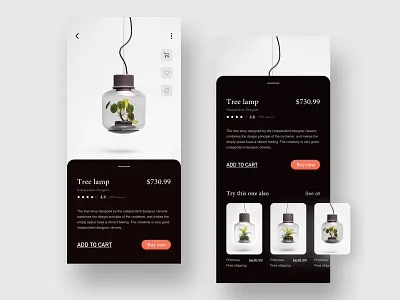light app dark design light shopping sketch ui ux