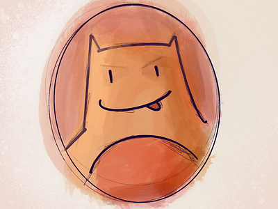 Bat Sloth Man bat character illustration ipad orange procreate sketch