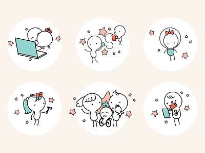 Sameview avatars app character design fun graphic illustration user experience vector web