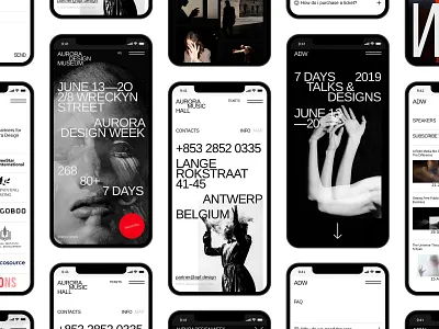 Aurora Mobile Kit accidental app app design application application design brutalist interface minimal minimalism promo page themplates typography ui component ui components ui design ui elements ui kit ui kits ui pack