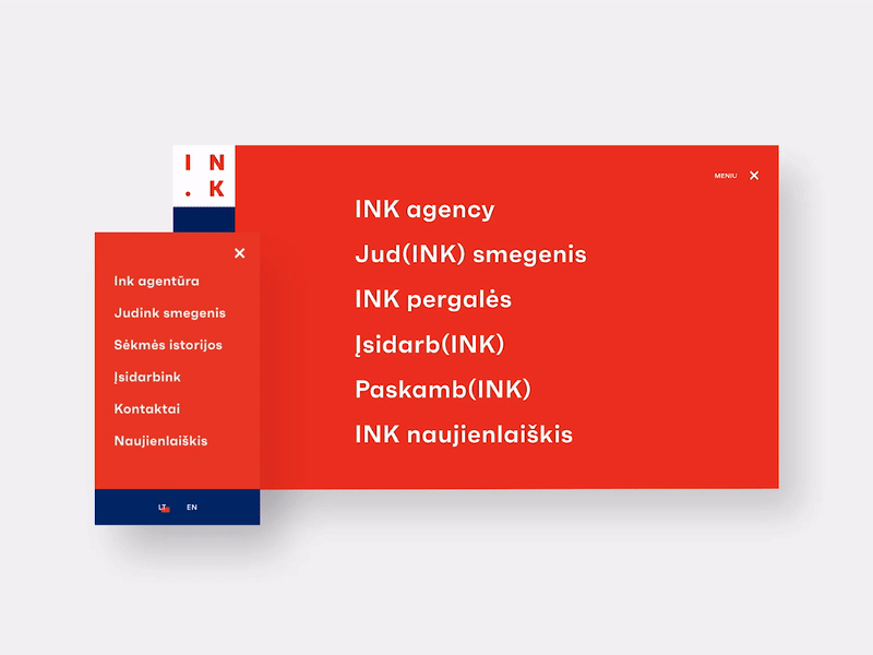 Website Menu Animation blog design blue bold menu menu animation menu design red ui ui ux website design