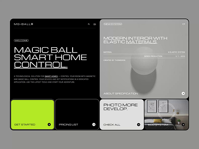 Magic Ball - Website Technology Concept blog cms concept design minimalist portfolio technology ui ux web design website