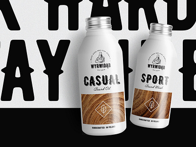 Wyrwidąb Beard Cosmetics barbershop beard beard oil brand branding cosmetics desinger logo packaging