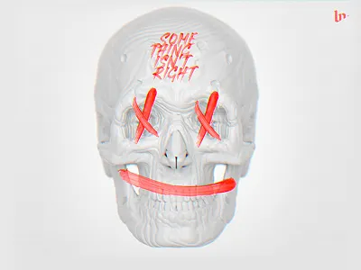 Something 3d c4d design head illustration monster octane print red render skull white zbrush