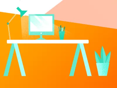 Desk design desk illustraion illustrator office photoshop ui vector work