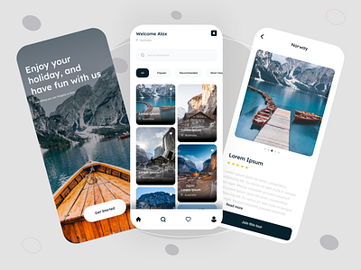 Travel app concepts android app app agency app design booking ios mobile travel traveling ui ux vacation
