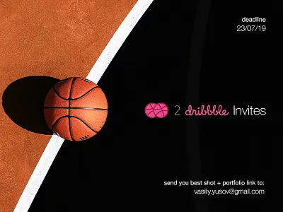 2 Dribbble Invites draft dribbble invite invites