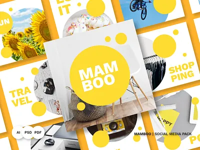 Mamboo Social Media Pack background banner design facebook fashion instagram instagram banner instagram post instagram stories instagram template instagramtemplates media promotion sale social social media stories template twitter vector