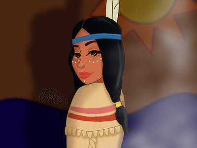 Princess Tiger Lily digitaldoodle digitaldrawing digitalillustration disney disneyfanart disneyprincess fanart lily peterpan princesses princesstigerlily procreate redindian tiger tigerlily