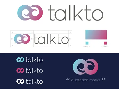 Quotation Marks Logo brand branding design graphic design logo logo design logotype minimal quotation marks quotes vector