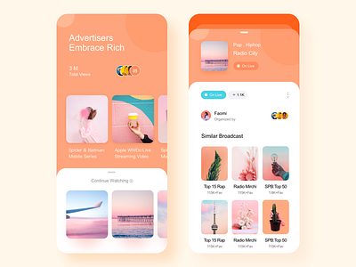 Show you a radio app today. app design icon illustration page ui ux video