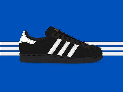 Adidas Superstar adidas branding debutshot design detailed firstshot flat graphic illustration illustrator minimal objects product shapes shoes sneakers superstar ui ux vector