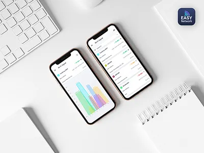 Easy Network — White app design flat logo mobile mobile apps mobile apps design networkanalizy ui ux vector whitespace