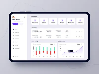 Banking dashboard bank desktop fintech tablet ui ui design uidesign uiux