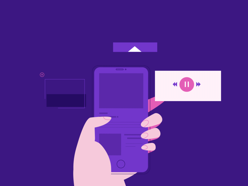 Slip, Scroll and Rock'n'Roll animation banners design gif graphic illustration interface phone