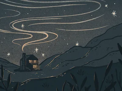 'Hearth' Digital Illustration buildings cover art digital art digital illustration digital illustrator editorial illustration handdrawn landscape landscape illustration procreate procreate app