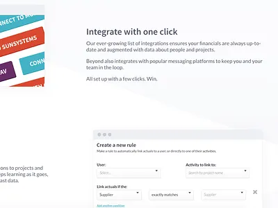 Features list beyond feature list geometric shape grey image landing page subtle background window