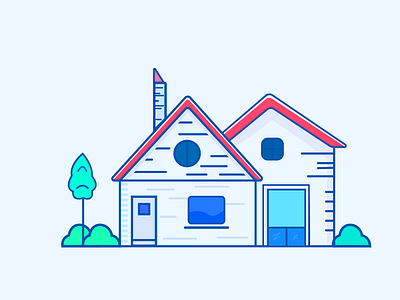 Cool house art clean design clean house illustration cool design cool house design drawing house house illustration illustration vector