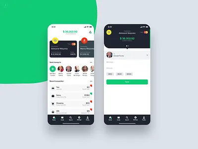 Banking App (iOS) app applicaiton banking app card cards clean design inspiration mobile mobile app money transfer send money ui ux