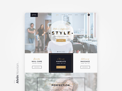 Salon / Beauty service landing page clean design landing landing page landing page concept modern page salon ui ux web website white wordpress