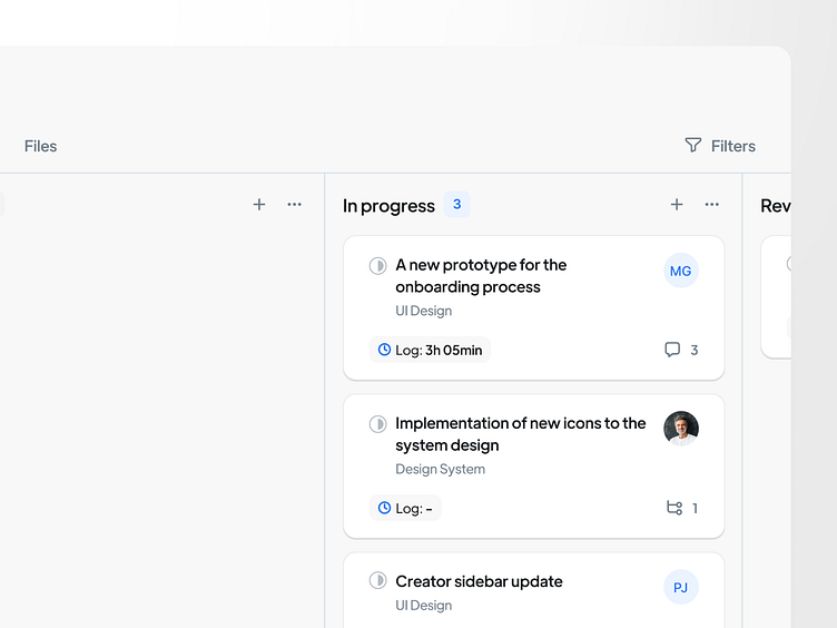 Task management - kanban board by Marcin Grygierczyk for Semiflat on