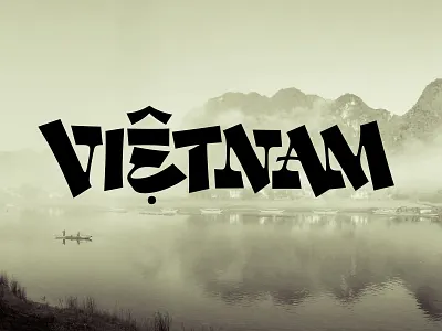 Vietnam Lettering 2 apple pencil custom lettering design eastern hand lettering ipad pro lettering lettering art procreate app ruling pen travel type type design typogaphy typophile vietnam