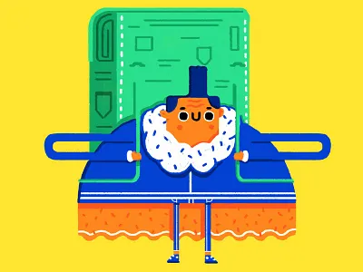 Ozmo the merchant bag character characterquest cqprompts drawing illustration magic merchant