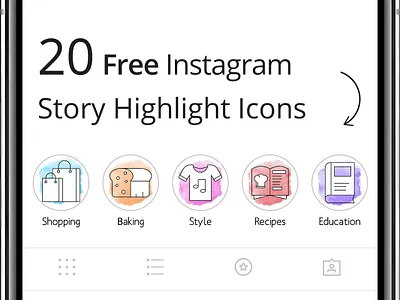 20 Free Instagram Story Highlight Icons free freebie graphics icons instagram vector