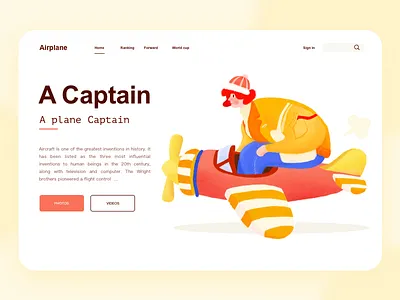 A plane caption branding design illustration ui web website
