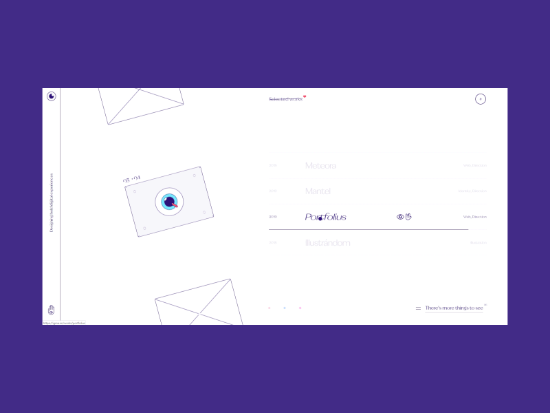 Personal Portfolio / Behance animation branding clean dark design design interface gif illustration illustrative ui ux web website