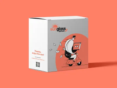 Sunglass Outlet - Package Design box box design brand delivery ecommerce glassware illustration illustration art package package design packagedesign packaging postman sun sunglasses vespa