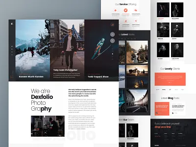 Photography Studio big image bold typography concept dark design dexfolio inspiration interface landing landing page landscape photographer photography photography studio portfolio sports travel travel landing typography wedding