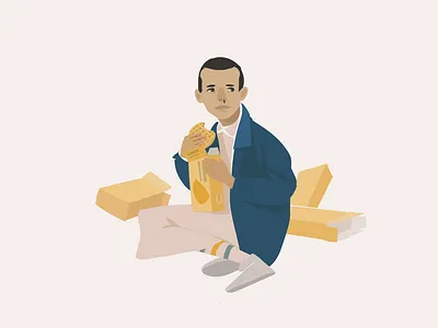 Eleven character illustration portrait stranger things vector woman