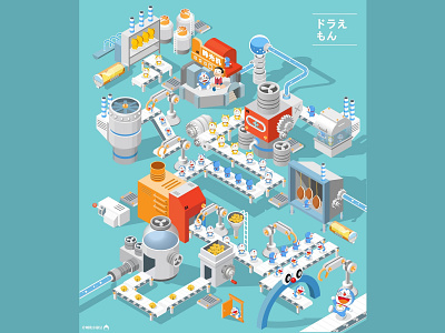 2.5D illustration (Doraemon) 2.5d ui 插图 设计