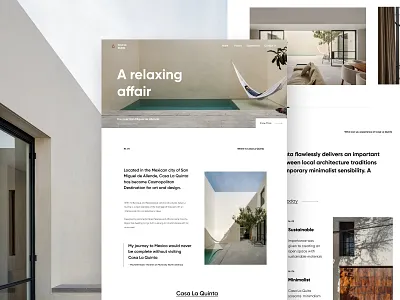 Casa La Quinta brand design brand identity branding branding and identity branding design design designs typography ui ui ux web development webdeveloper webflow website website concept website design