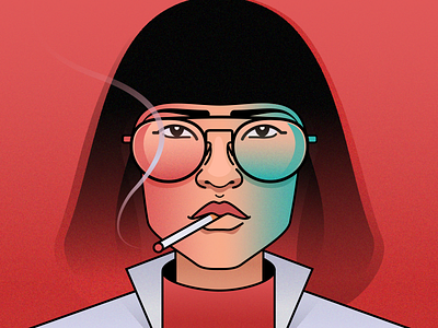 Dr Azumi Fujita digital illustration digital painting digitalart dribbble illustration vector
